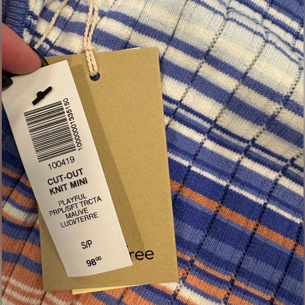 Aritzia Blue and Orange Striped Mini Dress - Picture 4 of 4